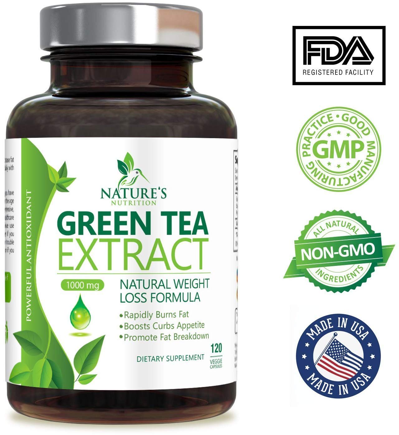 Green Tea Fat Burner 1000mg EGCG Extract Natural Weight Loss Supplement Capsules eBay